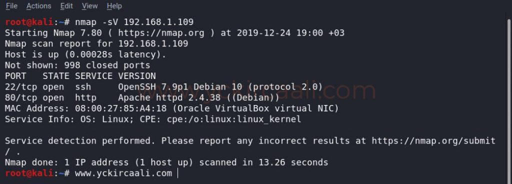 nmap
terminal screen