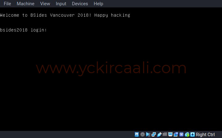 virtualbox
bsides2018 login