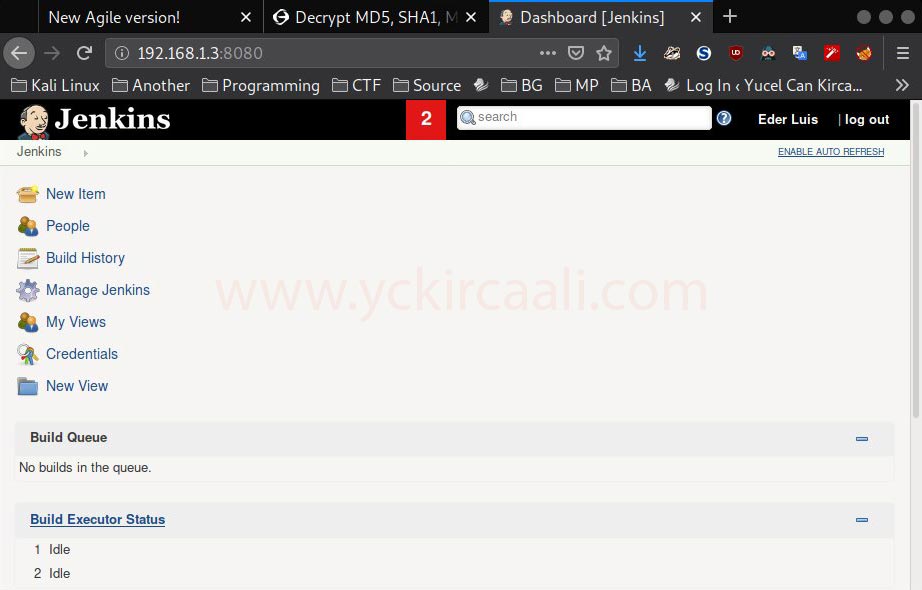 Jenkins log in jarbas
