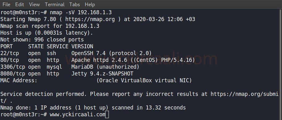 nmap and port scan jarbas