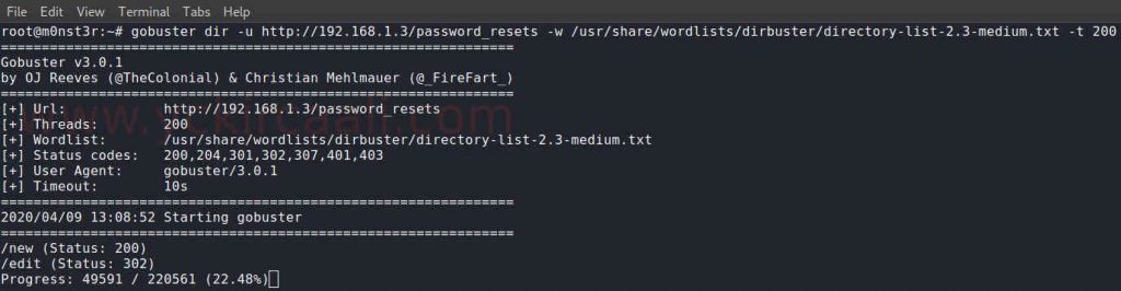 gobuster dir scanner